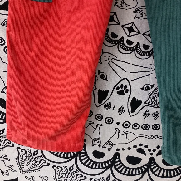 Elfric Eden Colorblock Patchwork Corduroy Pants - Picture 9 of 9